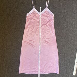 VTG Louis At Home Slip Nightgown  Medium Pink Adjustable Straps Midi/Maxi